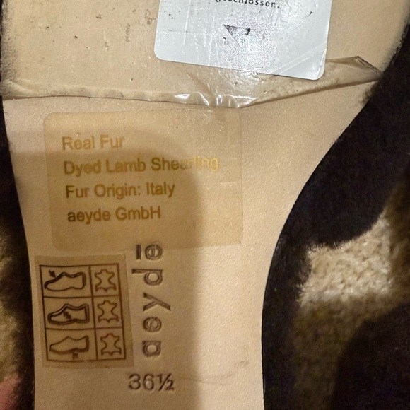 NEW!  Aeyde Anna Shearling Slides -6.5 - Picture 8 of 10